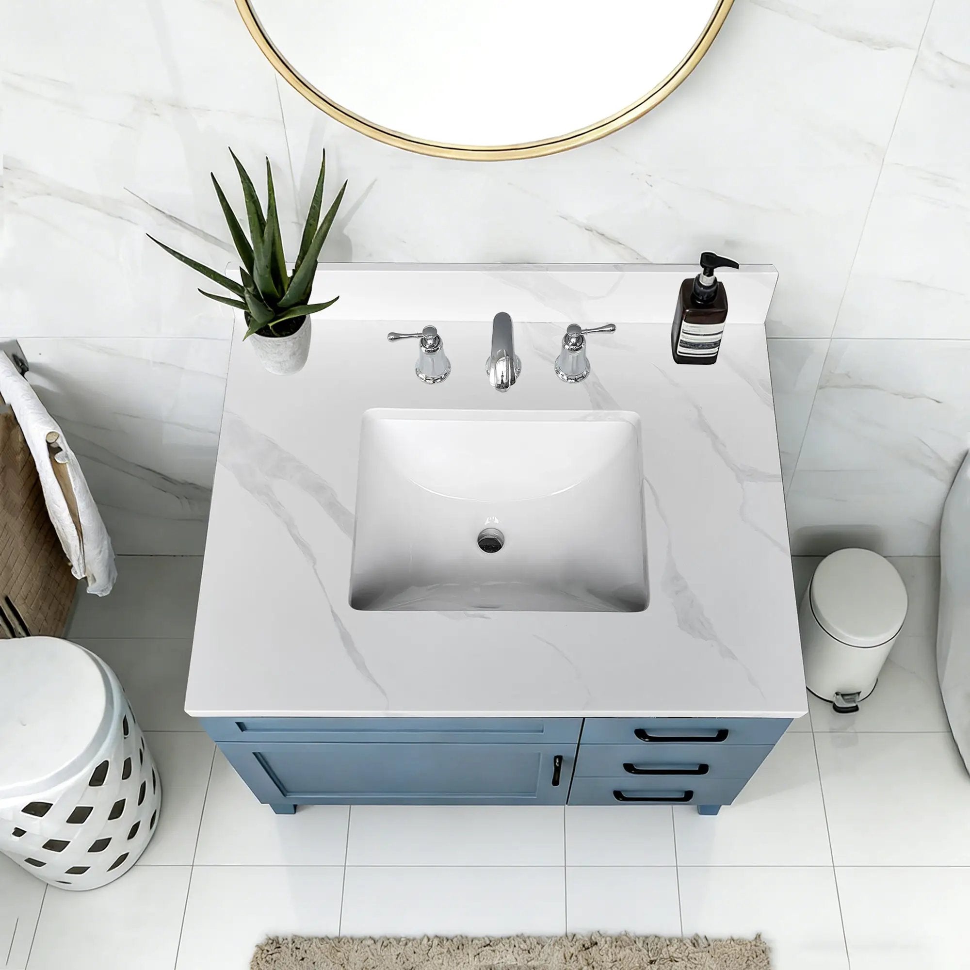 31-Inch Quartz Bathroom Vanity Top by HouseOfZazla