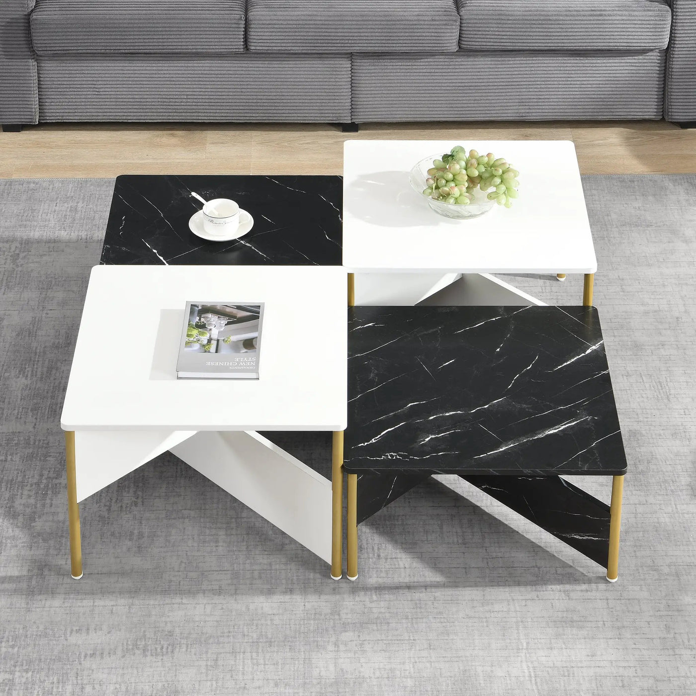 Modern Nesting Coffee Tables Set of 4 by HouseOfZazla