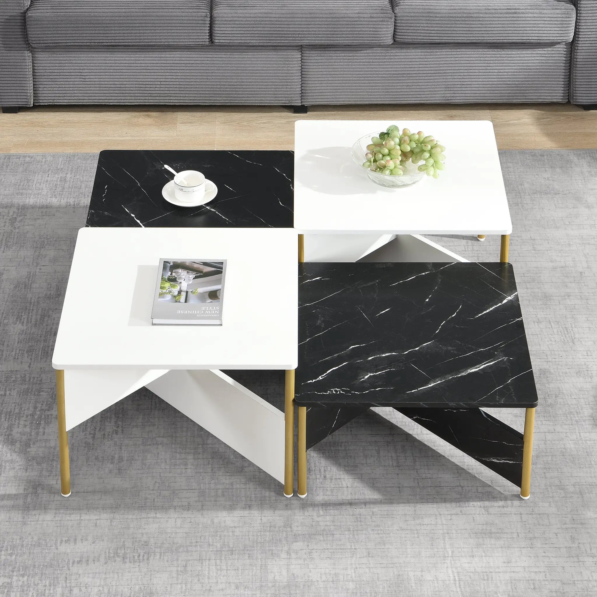 Modern Nesting Coffee Tables Set of 4 by HouseOfZazla