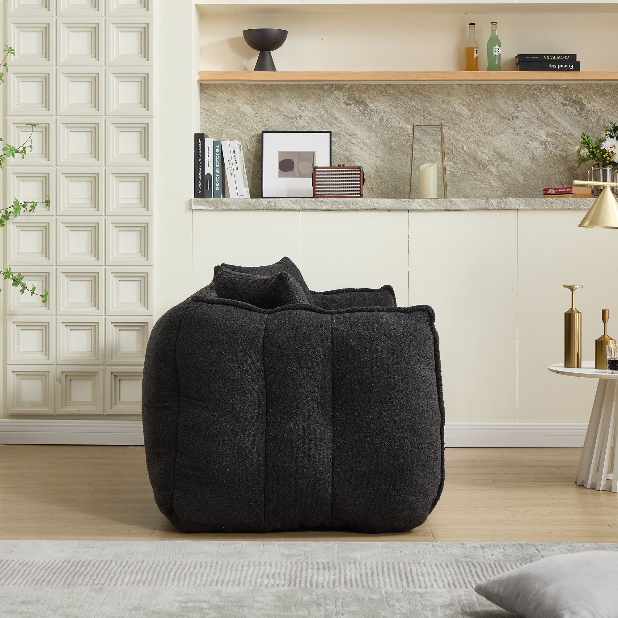 Cozy Beanbag Chair With High Resilience Foam Core For 2 by HouseOfZazla