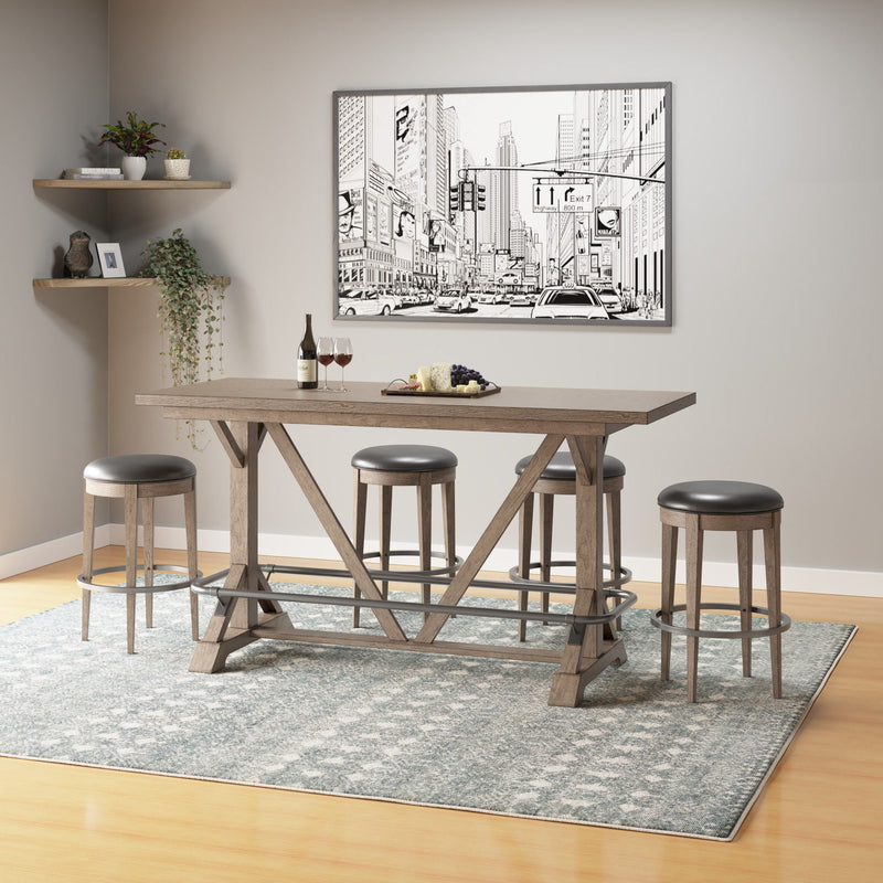 Bar Height Trestle Table - Brown by HouseOfZazla