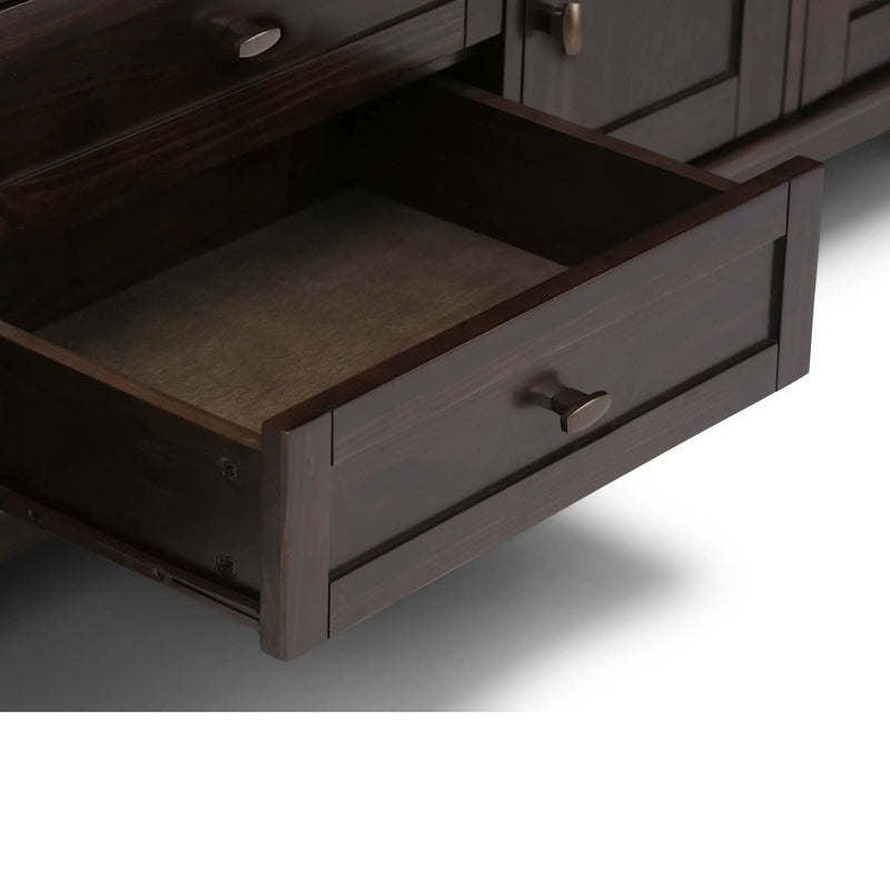 Warm Shaker - TV Media Stand Handcrafted - Tobacco Brown by Unique Piece Furniture