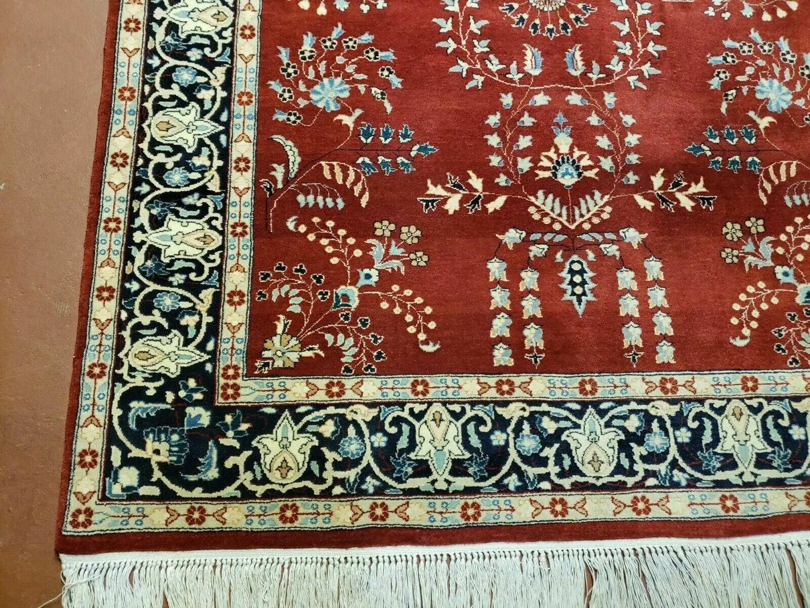 4' X 6' Vintage Handmade Pakistani Rug Highly Detailed Red by Jewel Rugs
