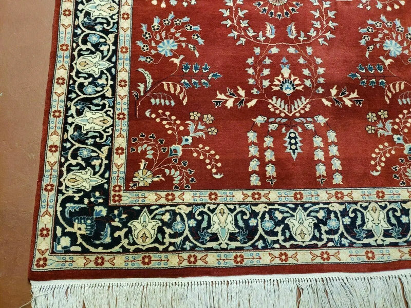 4' X 6' Vintage Handmade Pakistani Rug Highly Detailed Red by Jewel Rugs