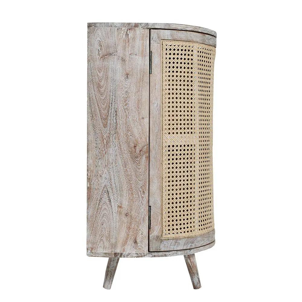 TV Console With Cane Doors - Multicolor by Unique Piece Furniture