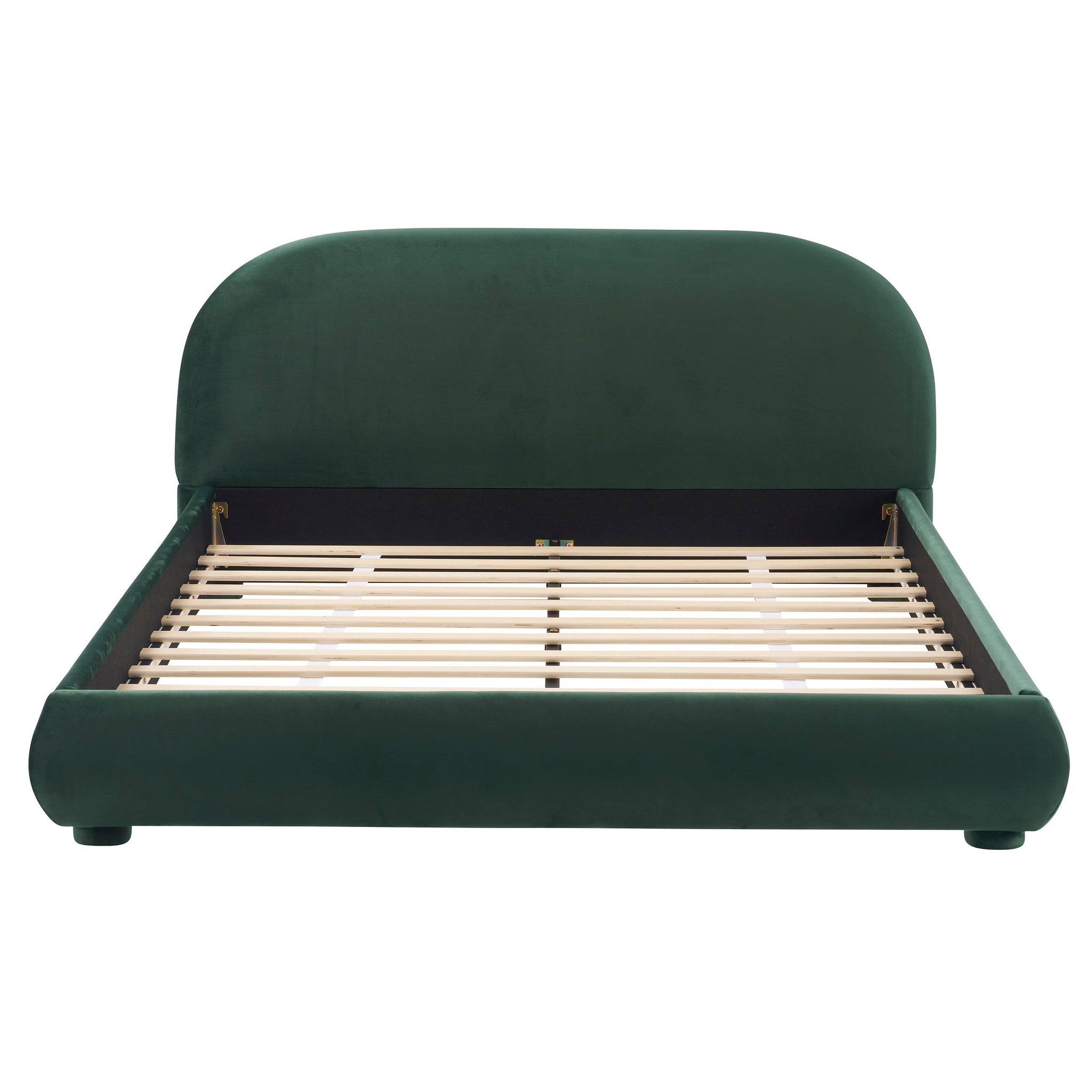 Dark Green Velvet Bed Frame by HouseOfZazla