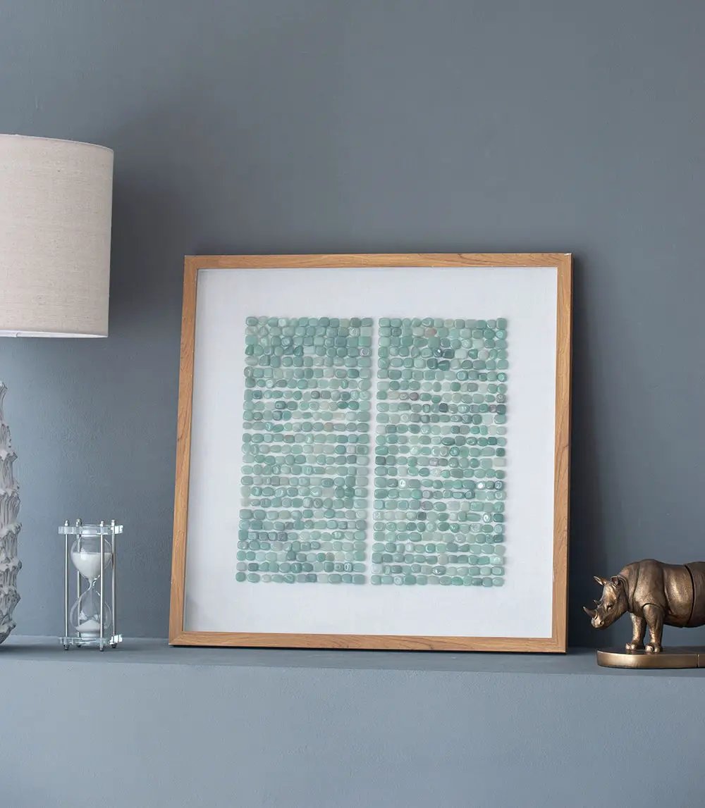 Elos Stone Shadow Boxes Wall Art (Set of 2) - Multicolor by Unique Piece Furniture