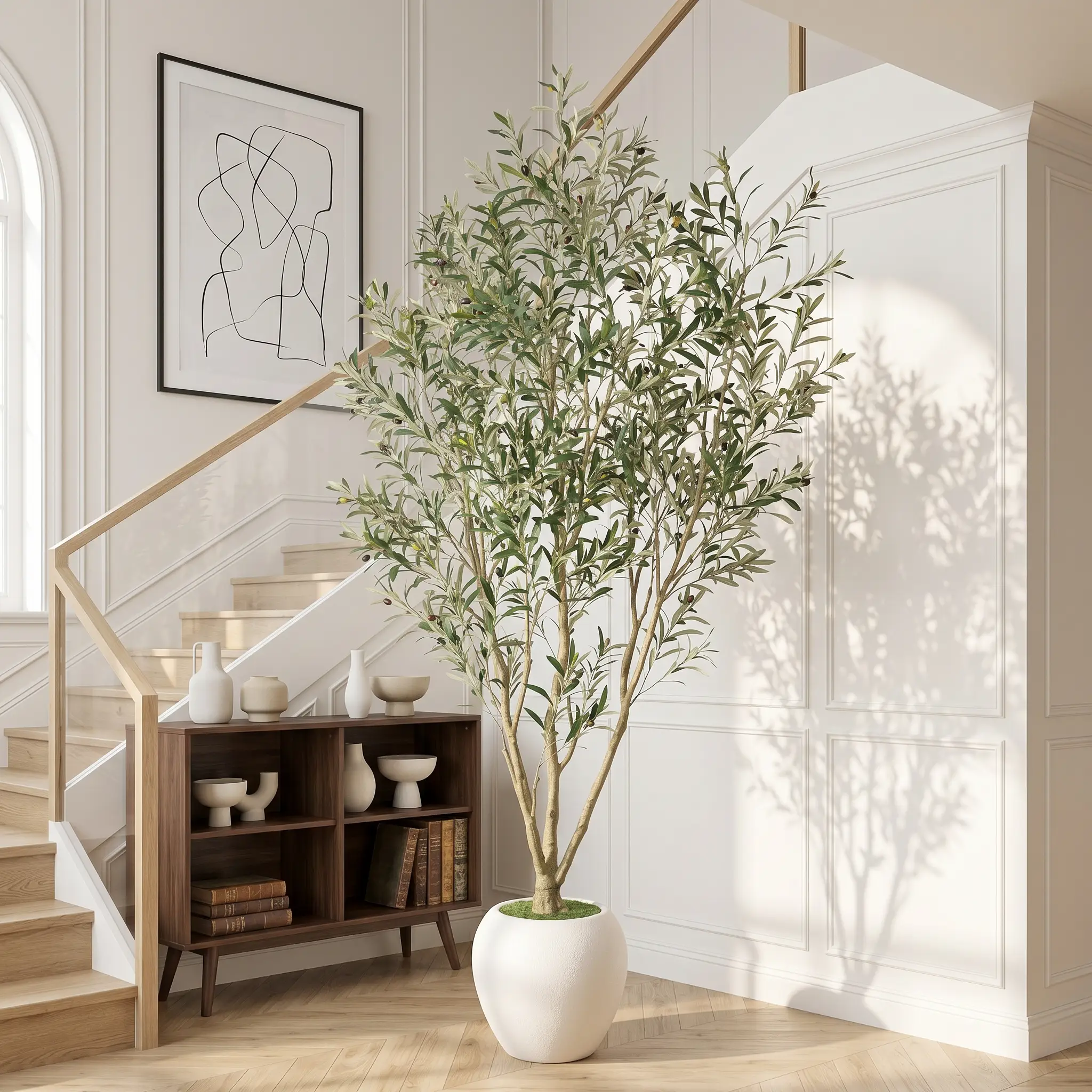 8FT Artificial Olive Tree With Big Decorative by HouseOfZazla