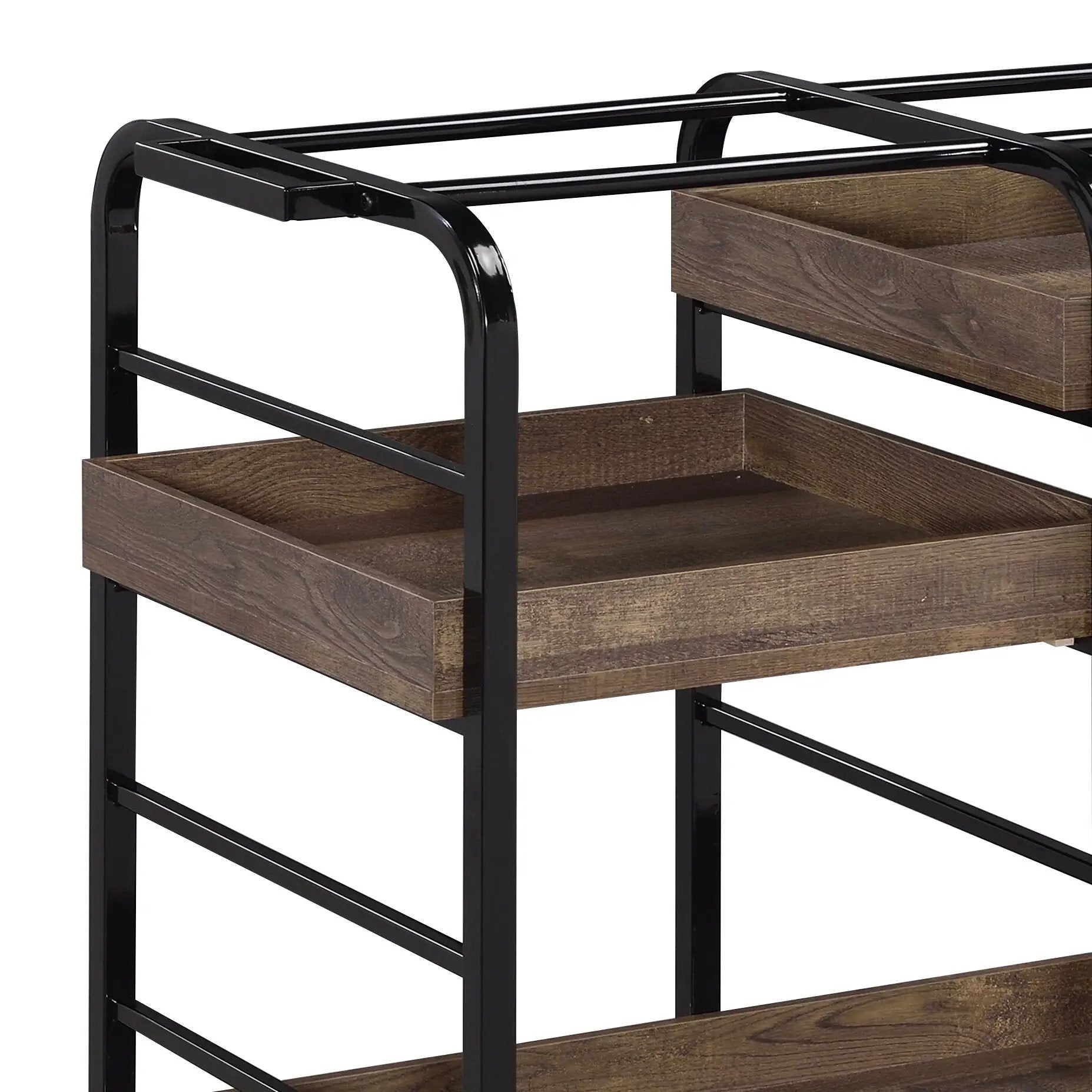 Vorrik - Serving Cart - Black / Walnut by Unique Piece Furniture