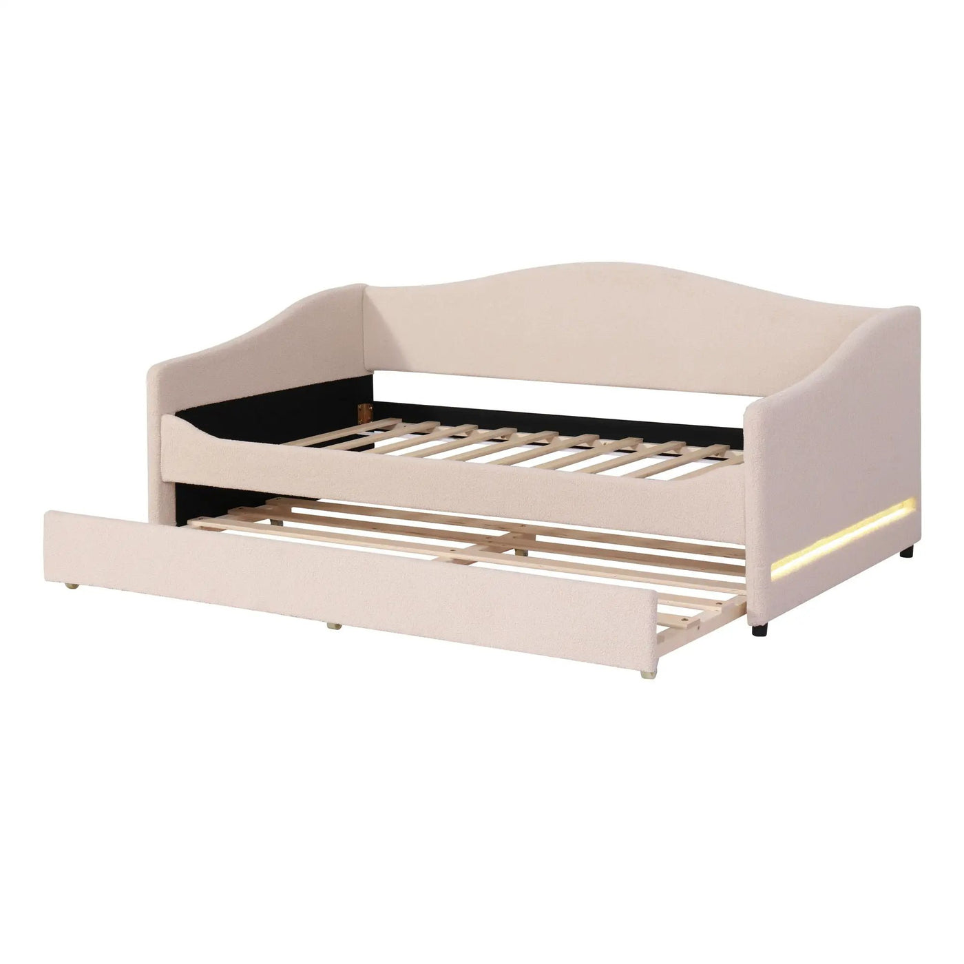 Design Upholstered Daybed With Light And Trundle by Unique Piece Furniture