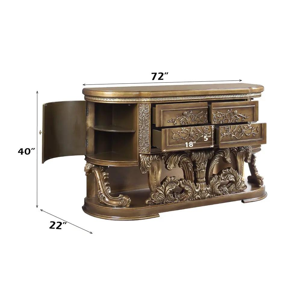Constantine - Dresser - Brown & Gold by Unique Piece Furniture