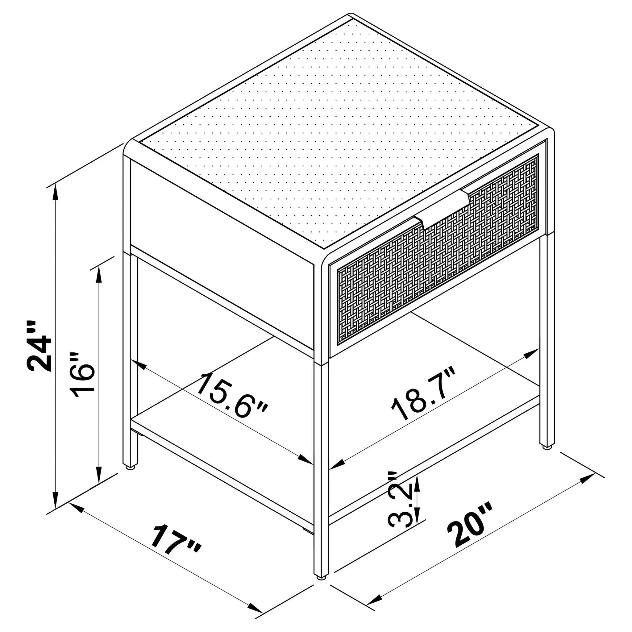 Duncan - 1 Drawer Bedside Table by HouseOfZazla