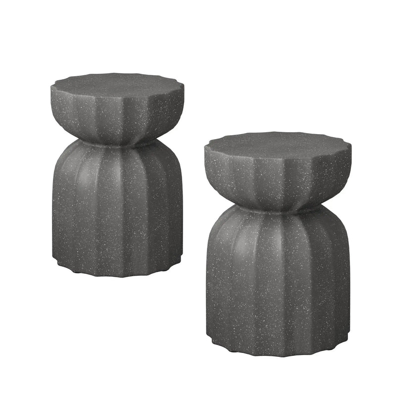 Outdoor And Indoor Waterproof Coffee Table (Set of 2) - Gray by HouseOfZazla