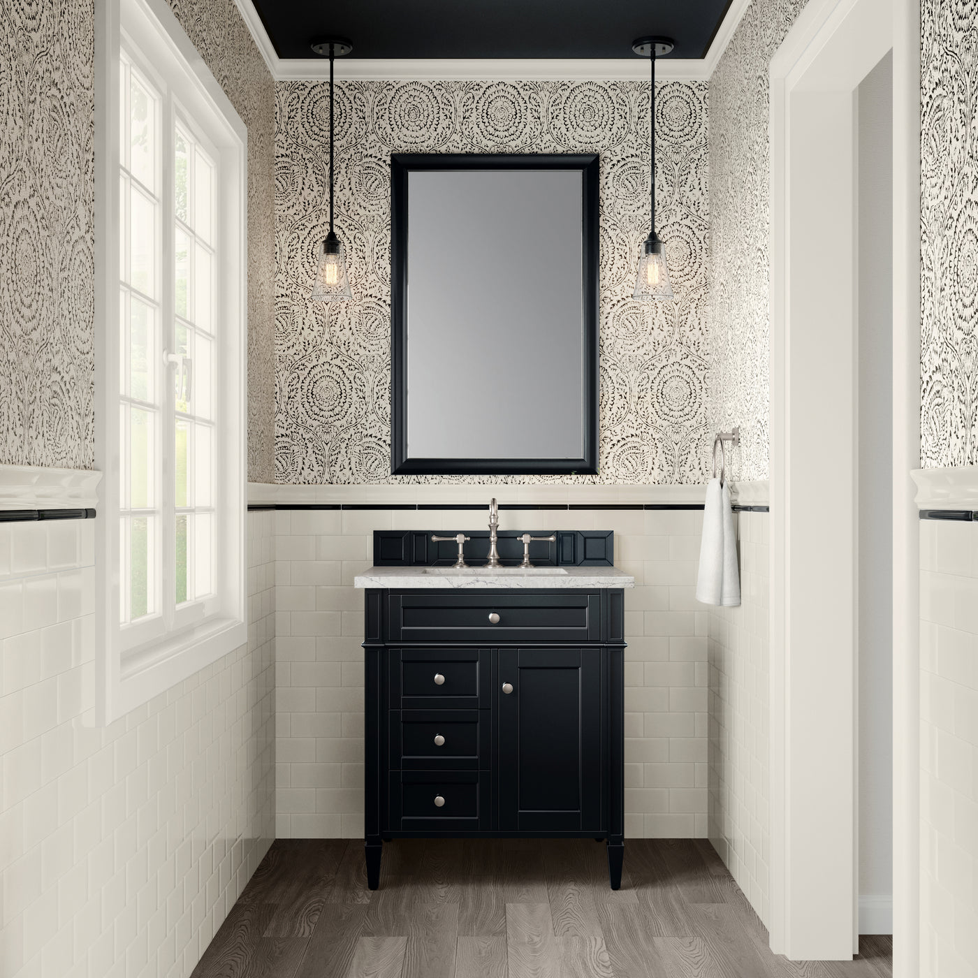 James Martin Brittany 30" Single Bathroom Vanity, Black Onyx, view 33