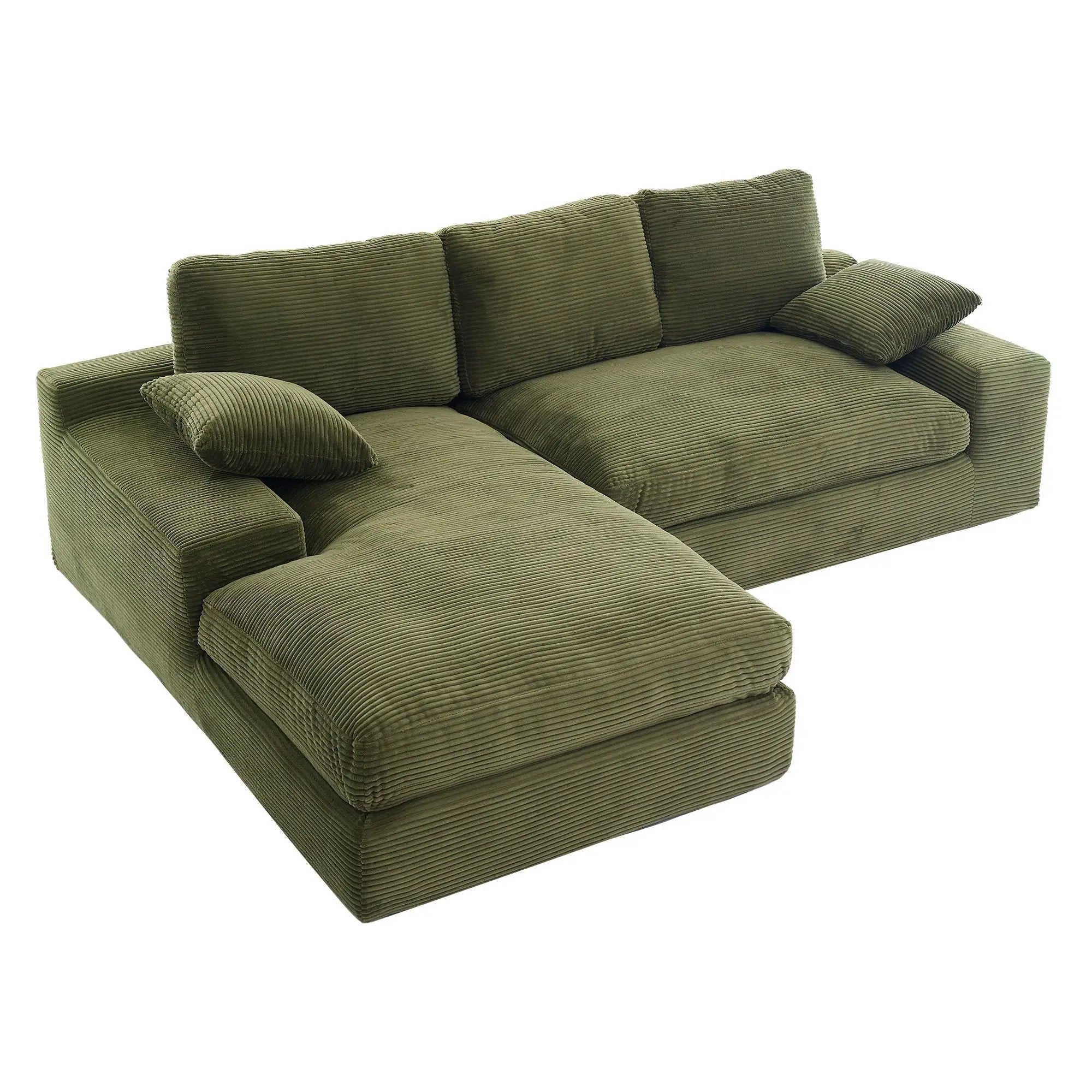 Compressed Sofa With 3 Back Cushions, 2 Throw Pillows by Unique Piece Furniture