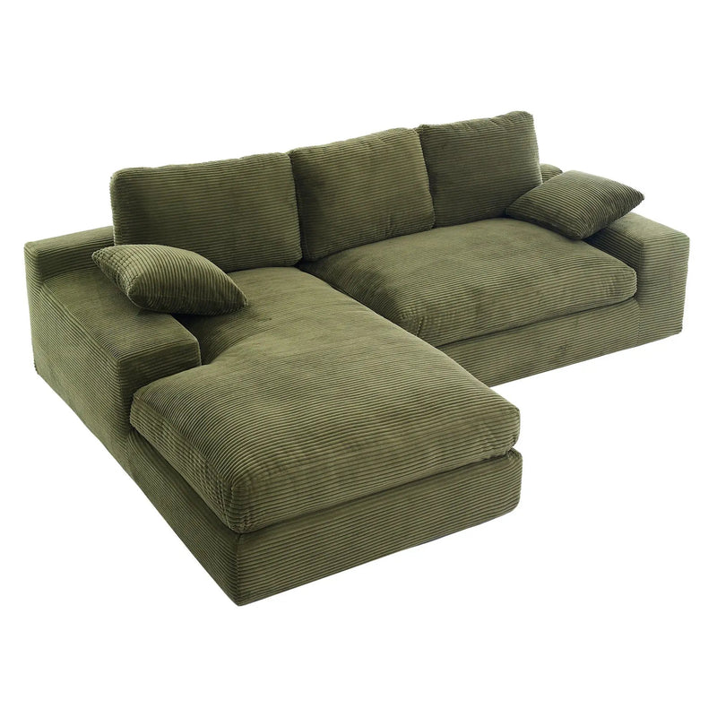 Compressed Sofa With 3 Back Cushions, 2 Throw Pillows by Unique Piece Furniture