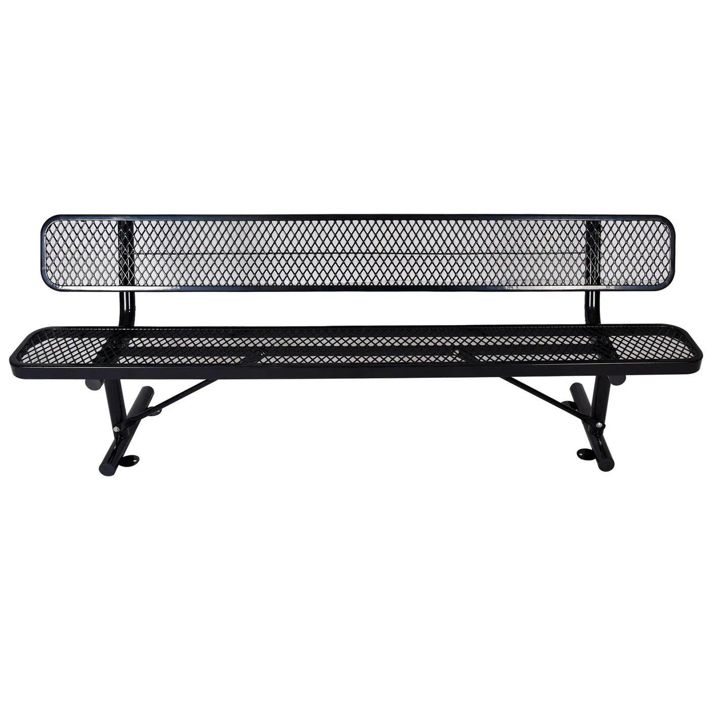 6' Outdoor Steel Bench With Backrest by Unique Piece Furniture