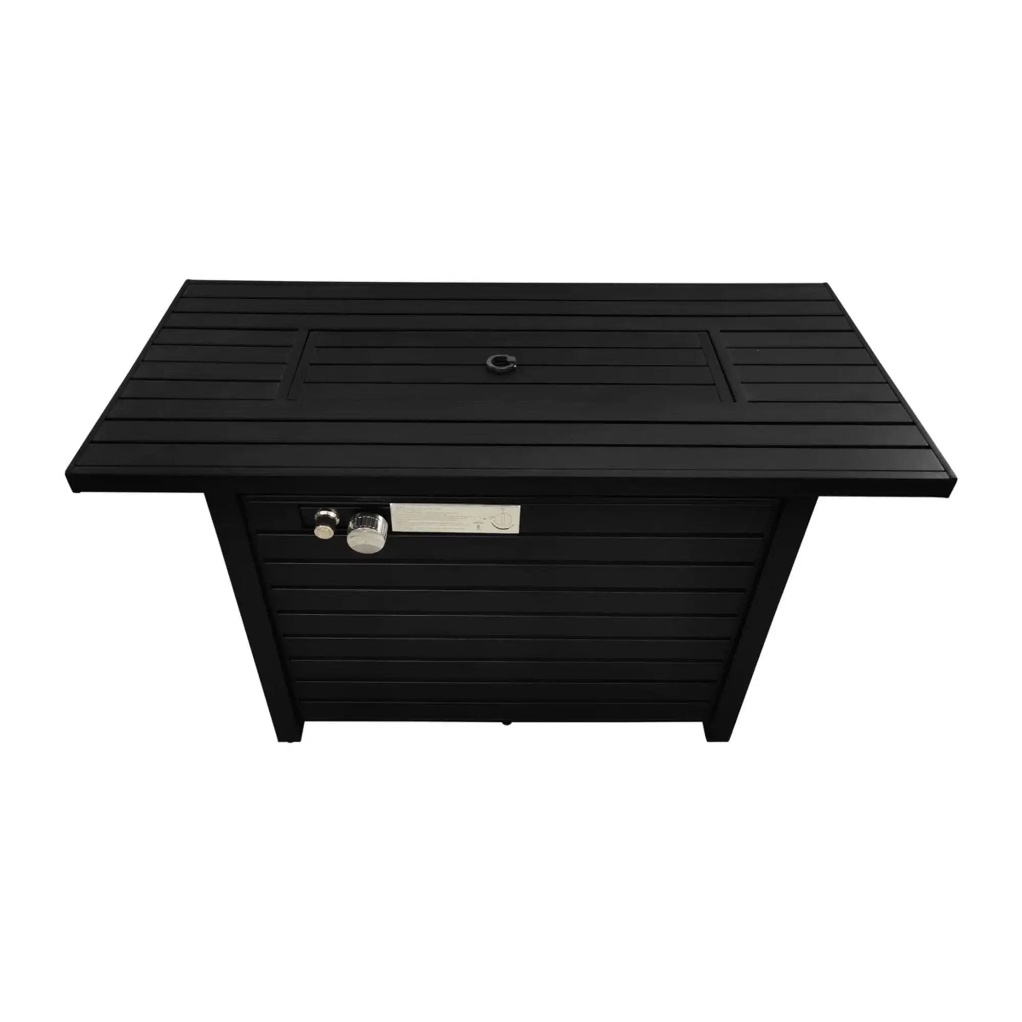 Outdoor Fire Pit Table With Lid, - Black by Unique Piece Furniture