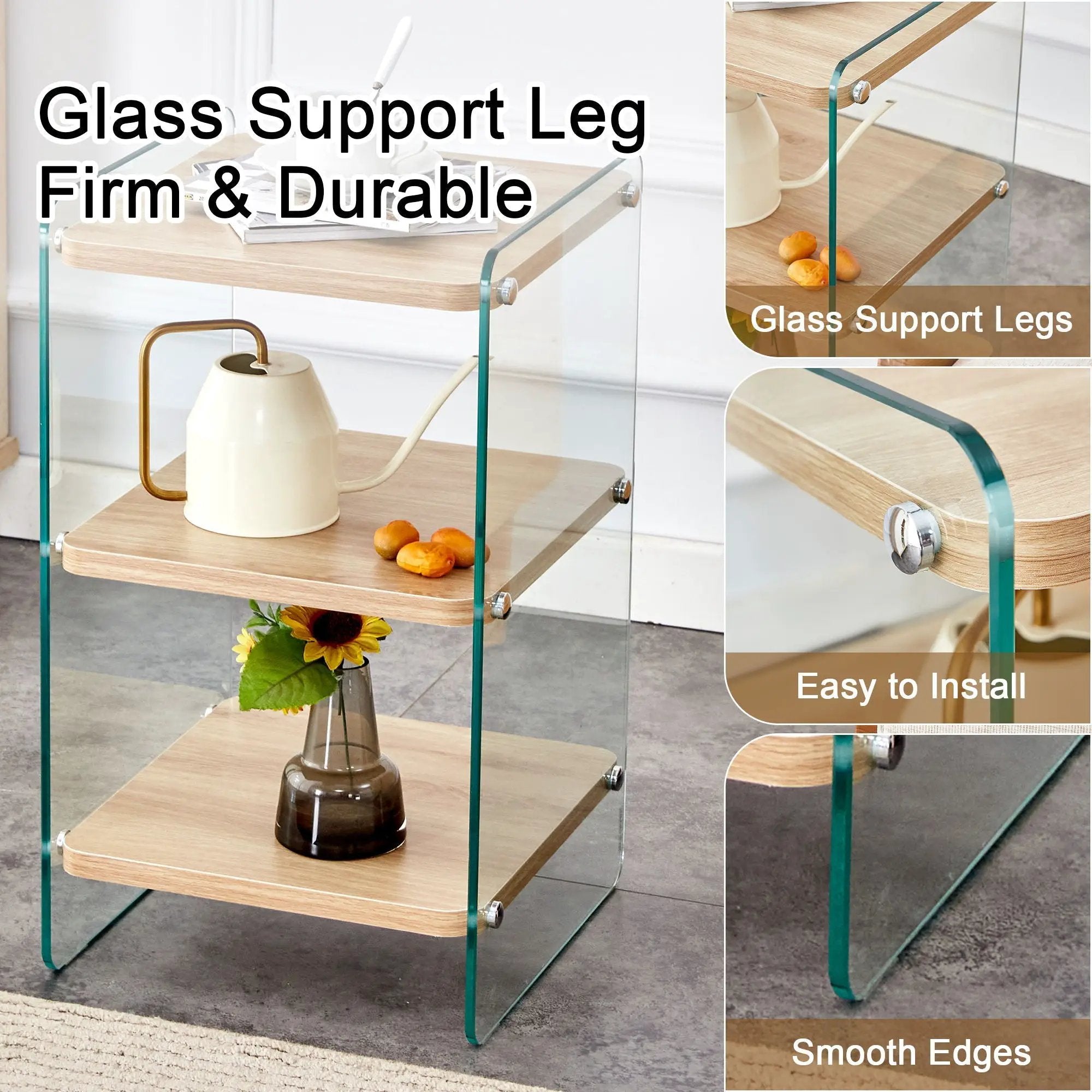 Modern 3 Layer Bedside Cabinet With Storage Function by HouseOfZazla