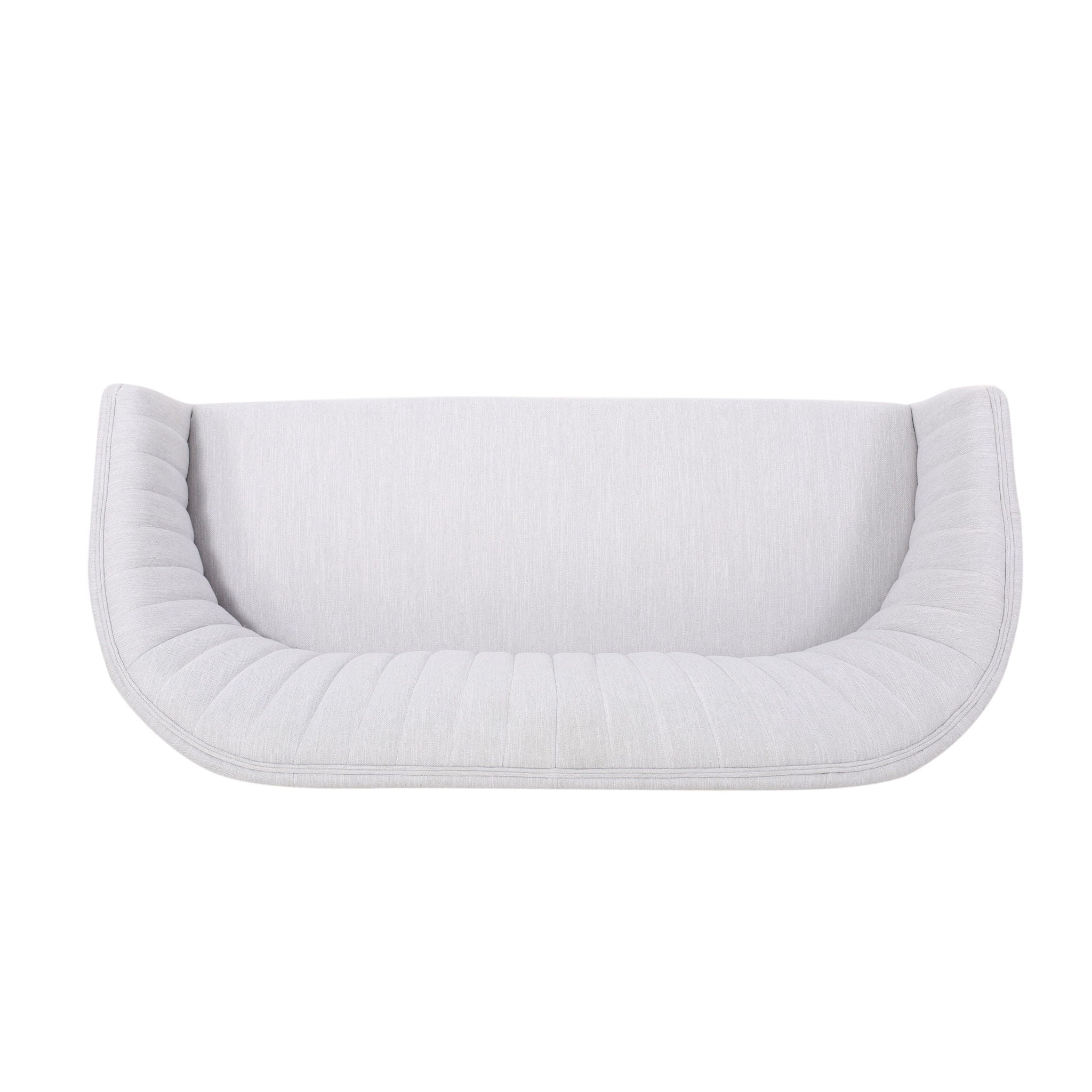 Mid Century Modern Loveseat With Channel Stitched Backrest by HouseOfZazla