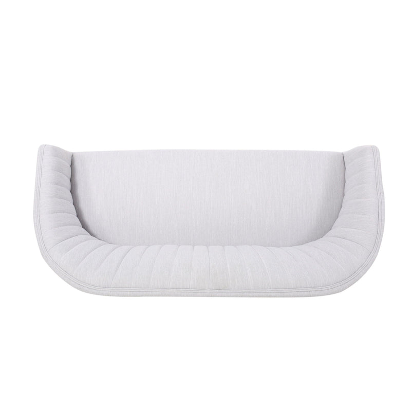 Mid Century Modern Loveseat With Channel Stitched Backrest by HouseOfZazla