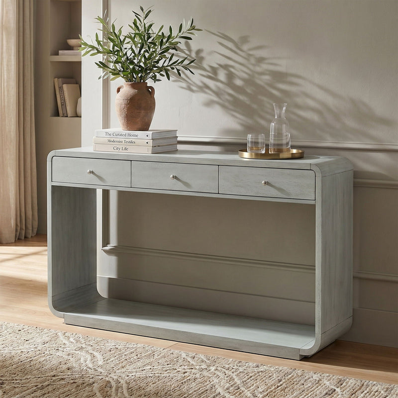 Console Table With 3 Drawers And Display Shelf by HouseOfZazla