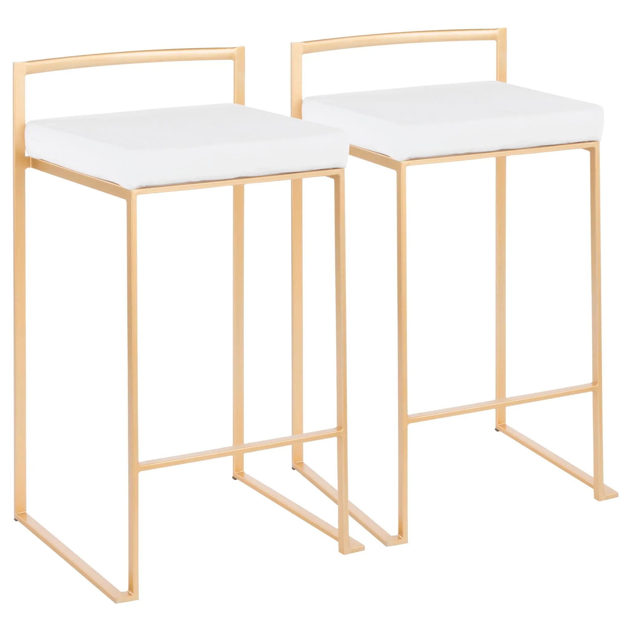 Fuji - Contemporary / Glam Design Counter Stool (Set of 2) by HouseOfZazla