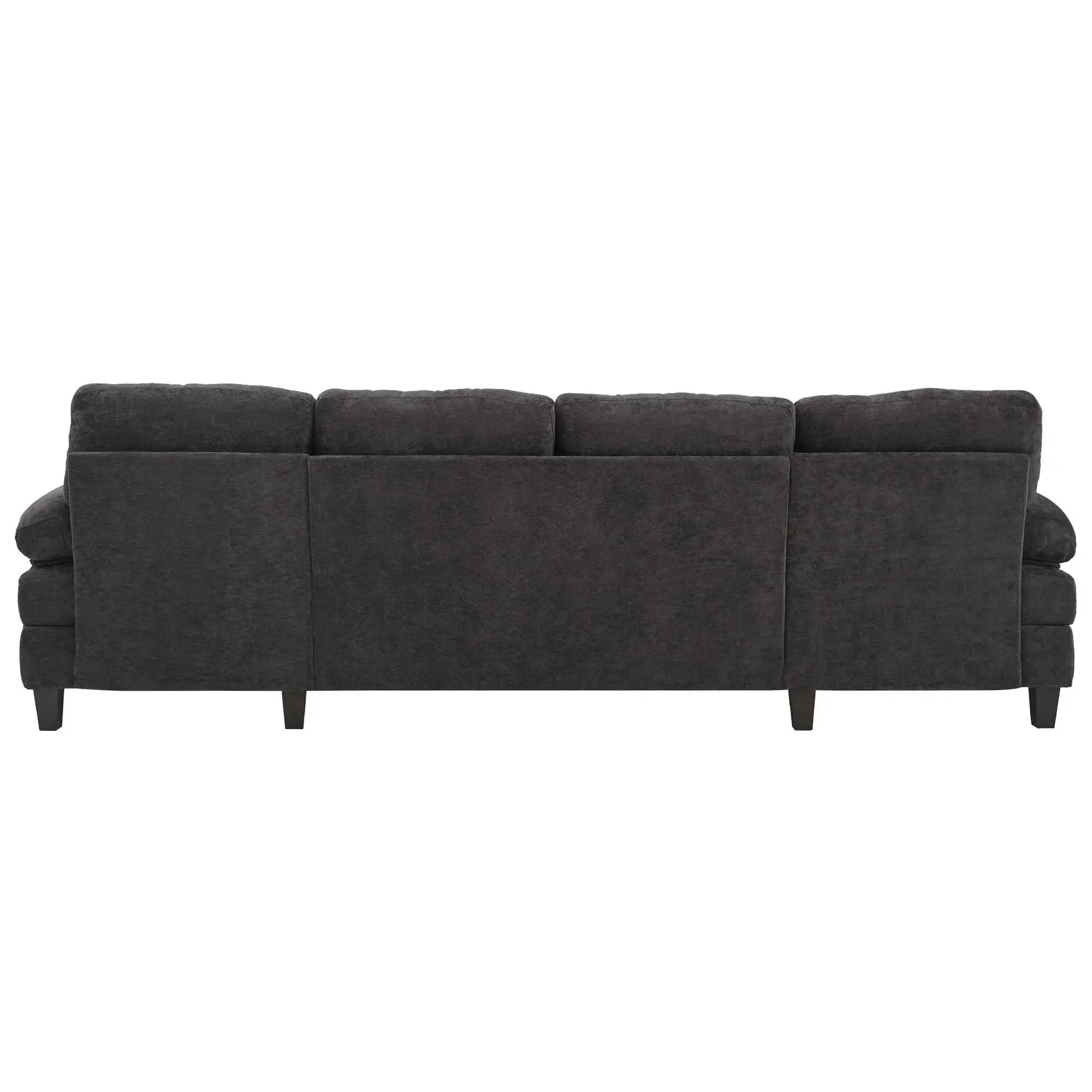 U-Shaped Sectional Sofa 103.5" Fabric Couch With Dual Chaise Lounges, Storage Pockets, Armrest Pillows by HouseOfZazla