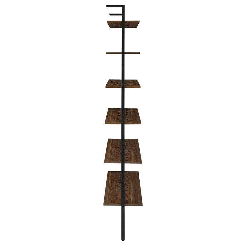 Christy - Owens - 6 Shelf Wall Bookshelf - Walnut