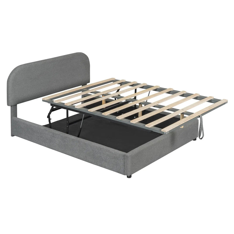Upholstered Platform Bed With Hydraulic Storage System by HouseOfZazla