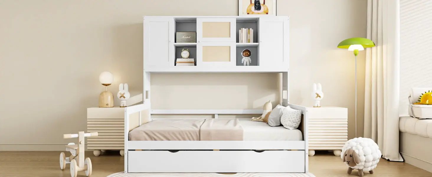 Daybed And All In One Cabinet And Shelf by Unique Piece Furniture