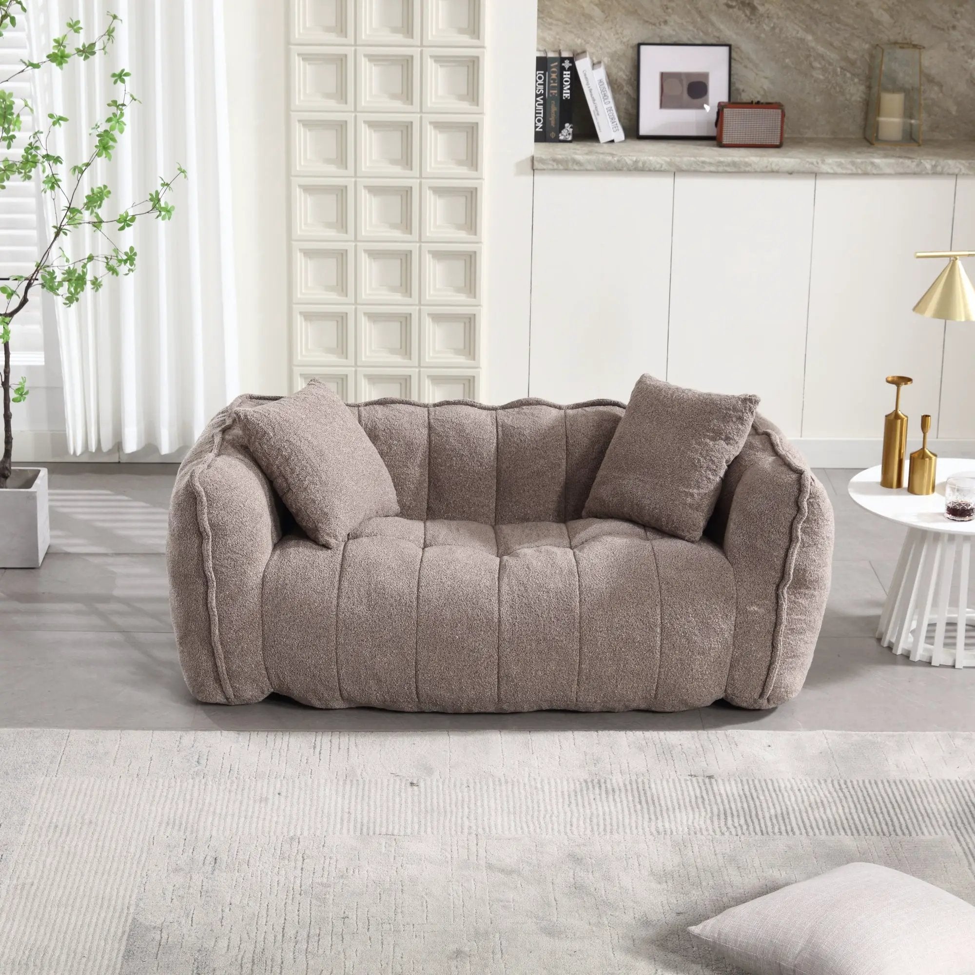 Cozy Beanbag Chair with High Resilience Foam Core by BLAKHOM