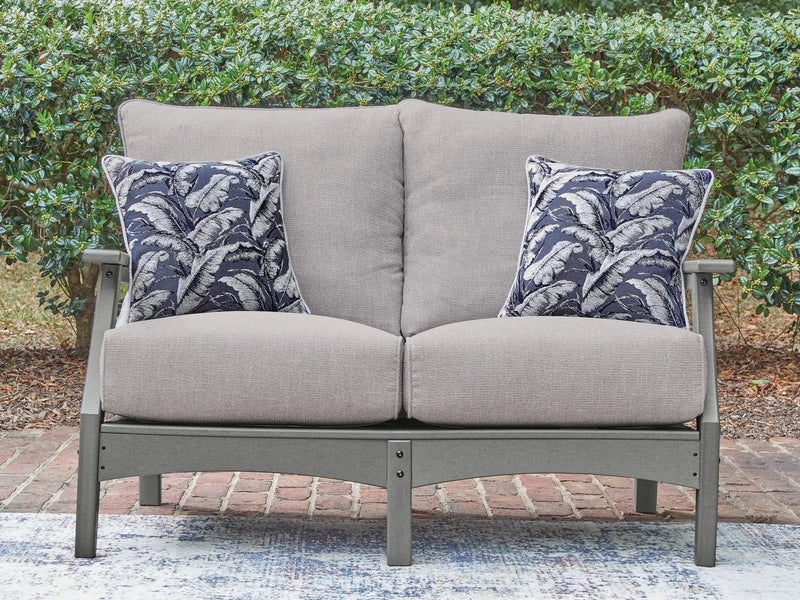 Cove Beach - Loveseat With Cushion - Gray by Unique Piece Furniture