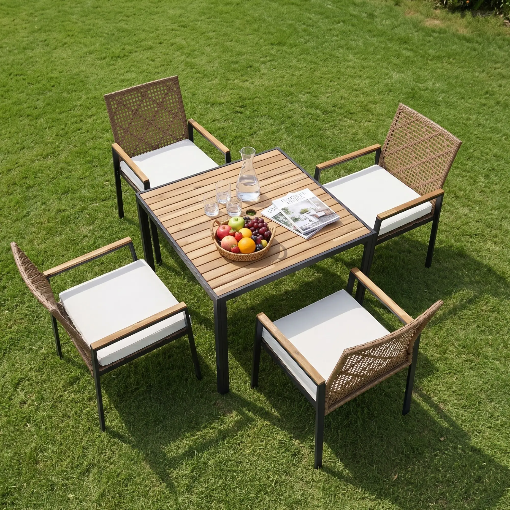All Weather 5-Piece Patio Dining Table Set by HouseOfZazla