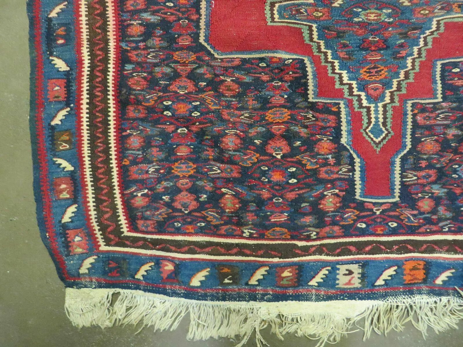 4' X 5' Antique Handmade Turkish Wool Kilim Flat weave Rug Blanket Tribal by Jewel Rugs
