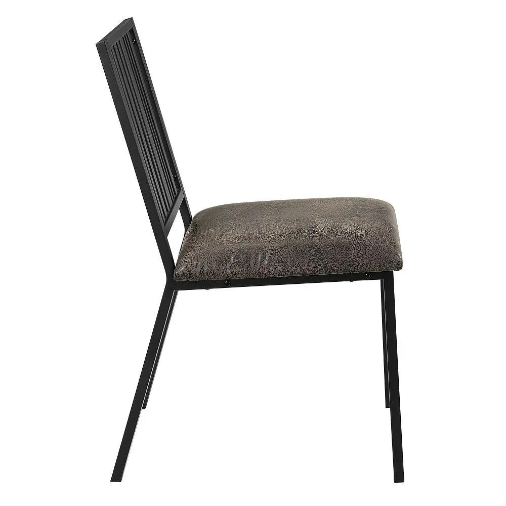 Zudora - Side Chair (Set of 2) - Synthetic Leather & Black by Unique Piece Furniture