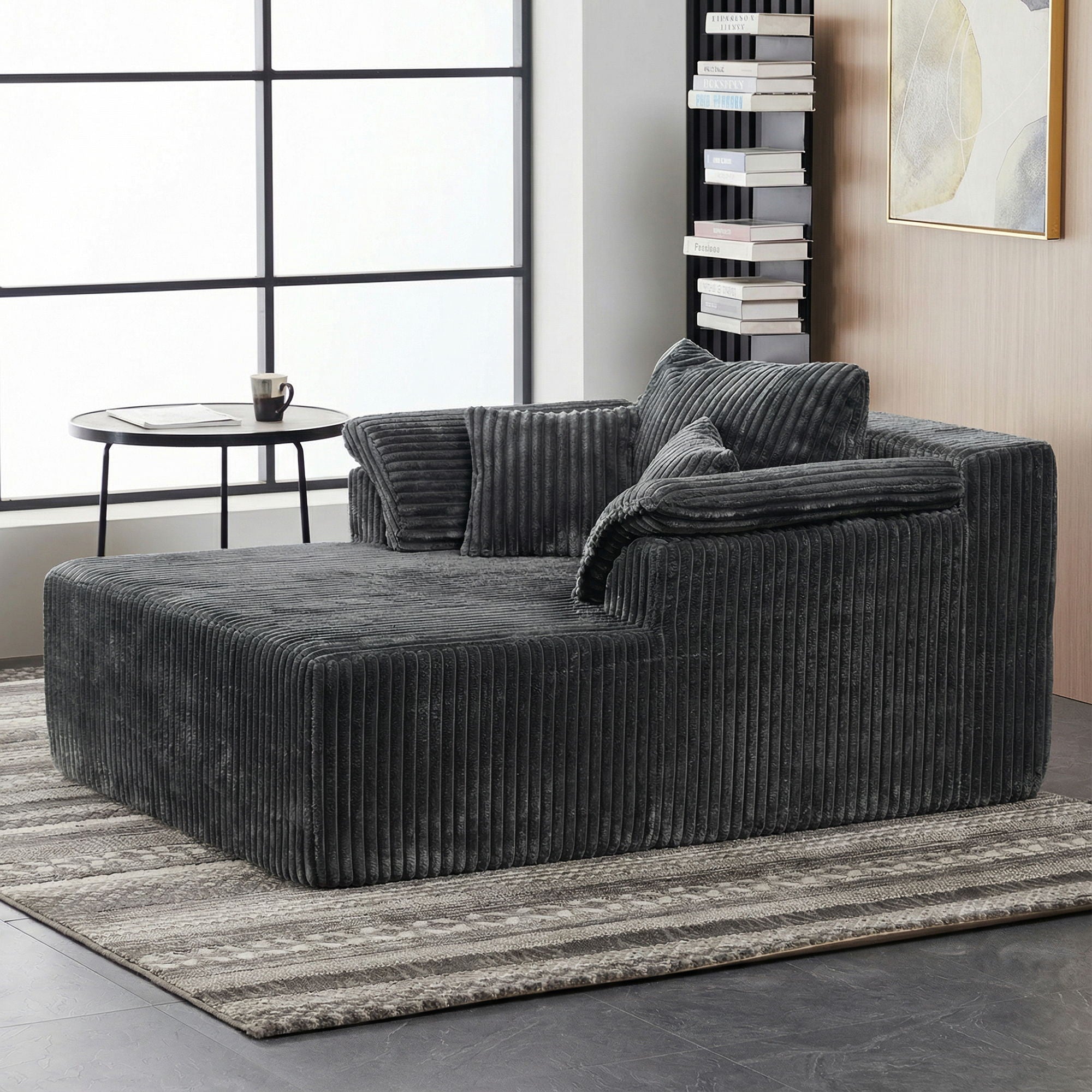 Chaise Lounge Chair, Deep Seat Sleeper Couch For Living Room by HouseOfZazla