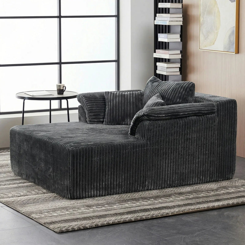 Chaise Lounge Chair, Deep Seat Sleeper Couch For Living Room by HouseOfZazla