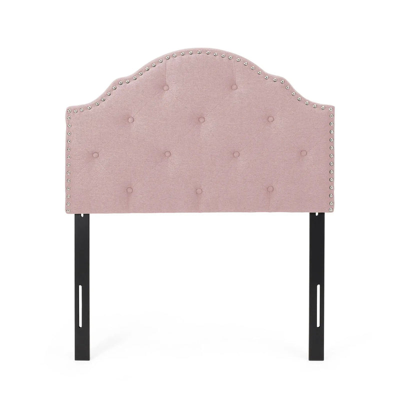 Flanner Contemporary Fabric Upholstered Twin Headboard - Blush by HouseOfZazla