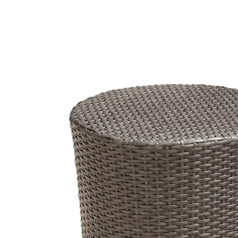 Keaton Barrel Side Table Gray by HouseOfZazla