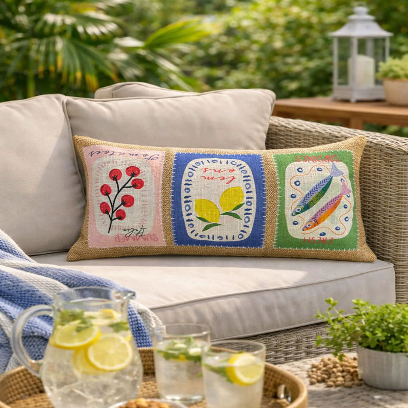 Outdoor Lumbar Pillow - Multi by HouseOfZazla