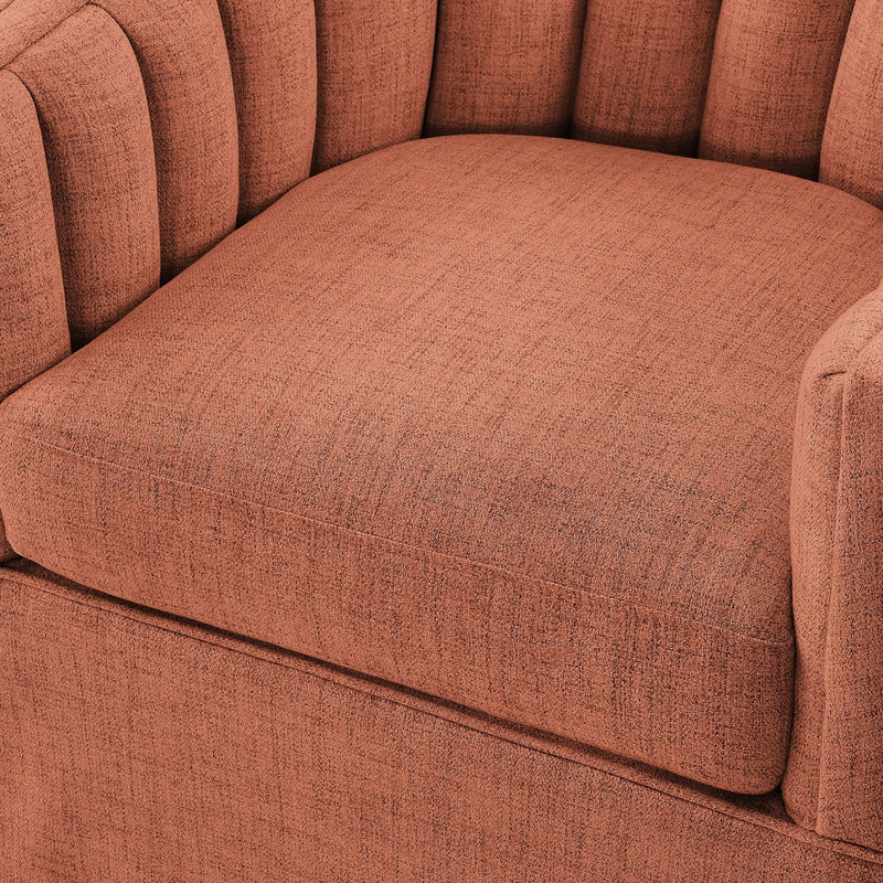 Solitude - Skirted Swivel Accent Chair With Hemp Like by HouseOfZazla