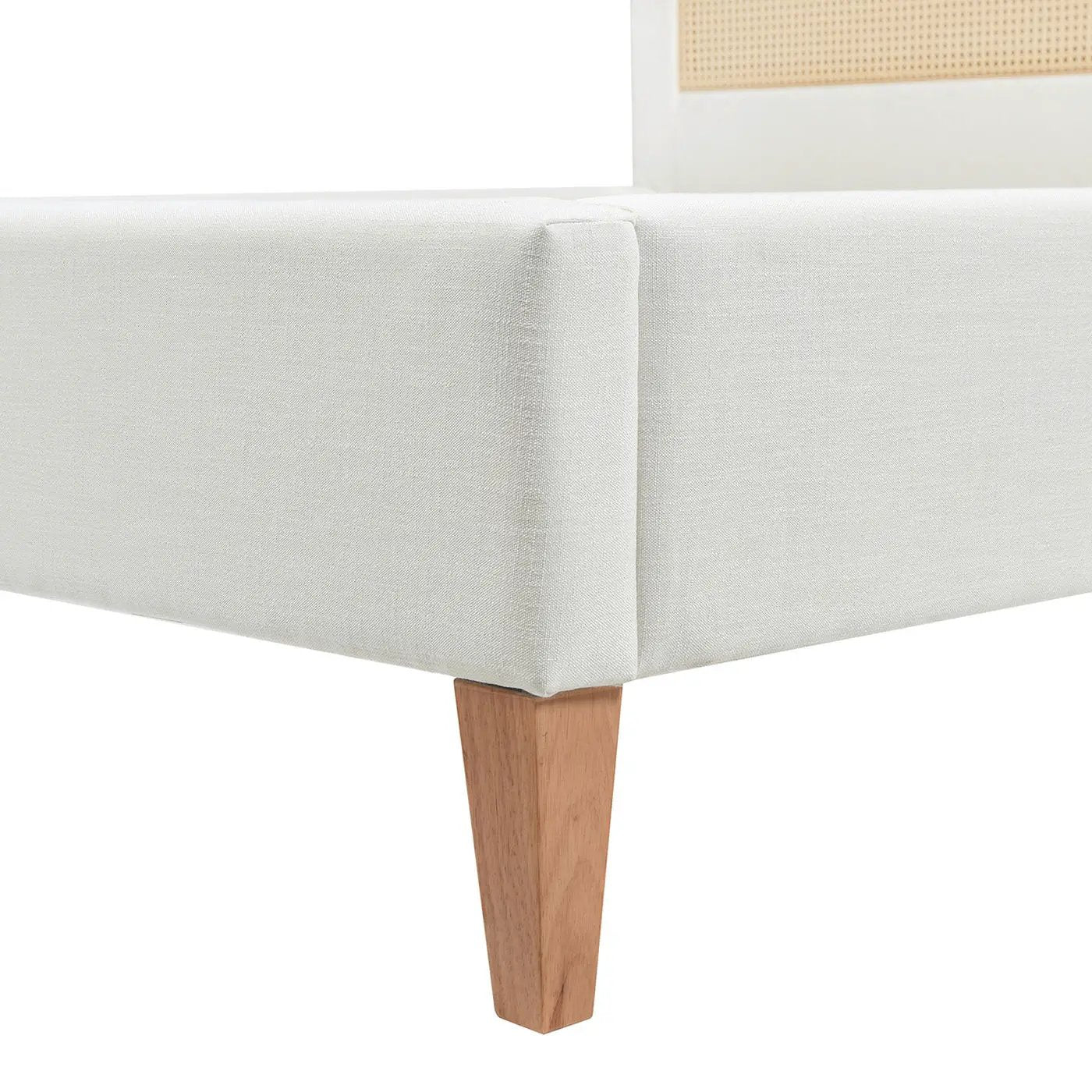 Haley - Upholstered Cane Back Platform Bed by Unique Piece Furniture