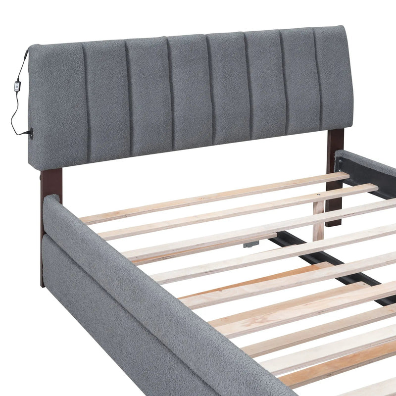 Upholstered Platform Bed With Trundle by HouseOfZazla