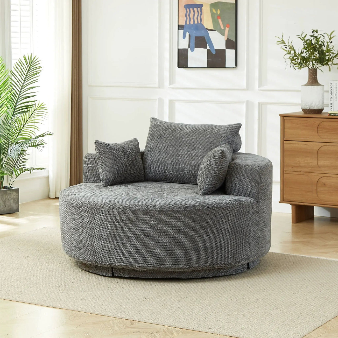 Single 360 Degree Swivel Chair For Living Room by HouseOfZazla