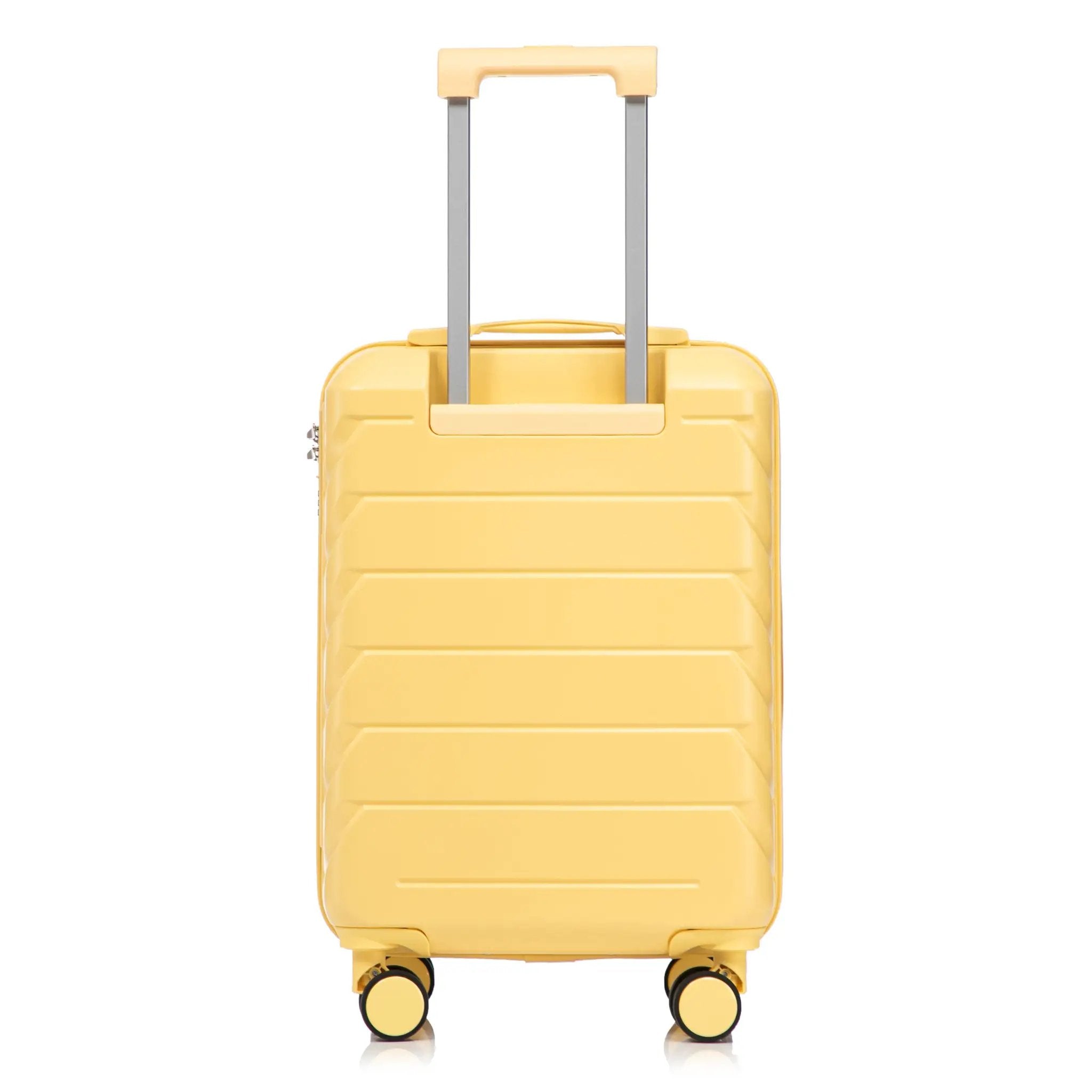 20 Inch ABS Hard Shell Travel Checked Luggage - Yellow by HouseOfZazla