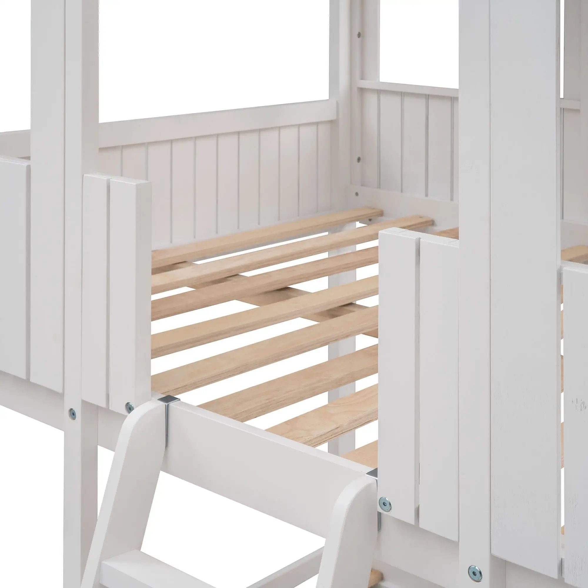 Bunk Bed With Roof, Window, Guardrail, Ladder by HouseOfZazla