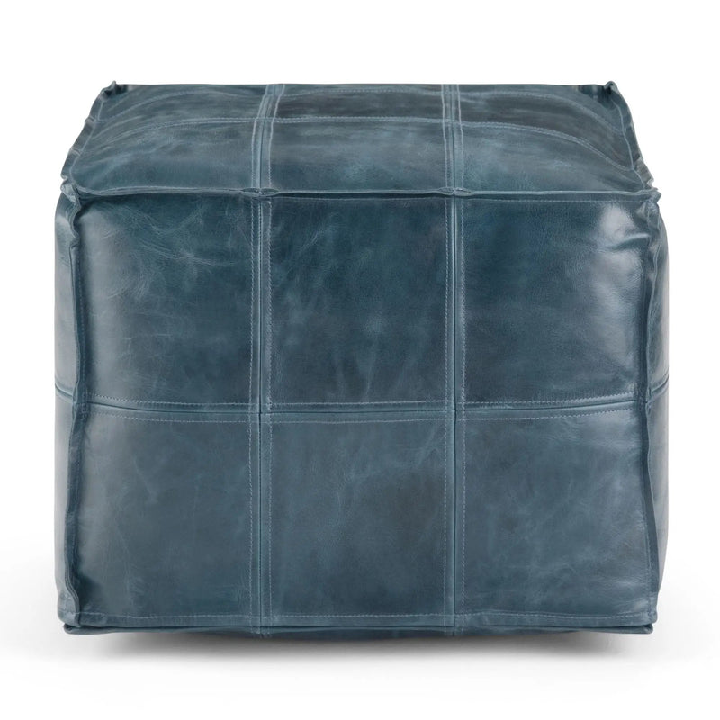 Manning - Square Pouf - Teal by Unique Piece Furniture