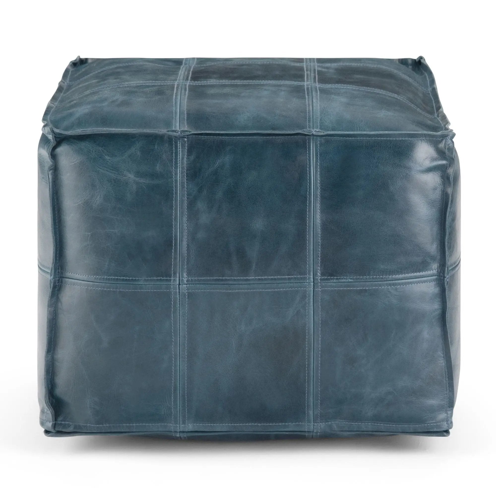 Manning - Square Pouf - Teal by HouseOfZazla