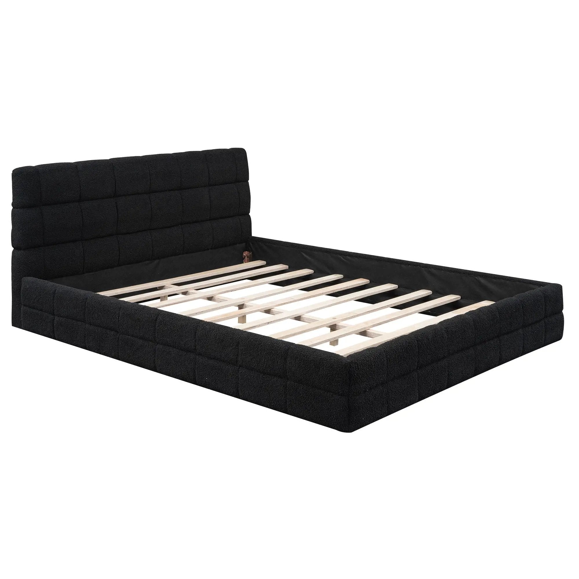 Upholstered Platform Bed With Headboard by HouseOfZazla